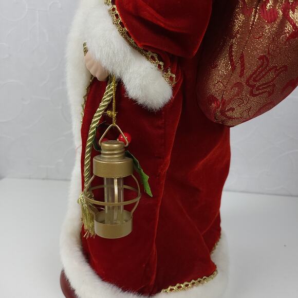Vintage Old World Santa with Presents on Stand 17" Folk Art Santa Holiday‎ Decor - Picture 2 of 13